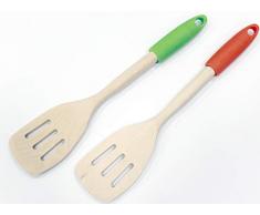 Fackelmann Espatula 32 Cm. Madera de abedul, elastómero, colores aleatorios: natural y verde-natu 1 ud.