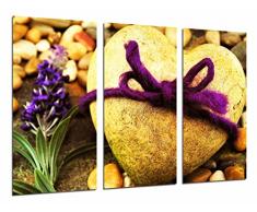 Poster FotogrÃ¡fico Corazon romantico, piedra bonita, lavanda TamaÃ±o total: 97 x 62 cm XXL