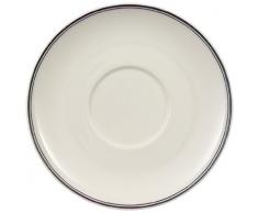 Villeroy & Boch Design Naif Plato para taza, 15 cm, Porcelana Premium, Blanco/Negro