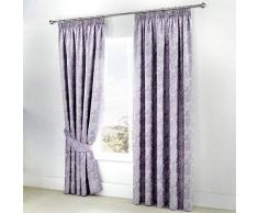 Serene - Cortinas con alzapaÃ±os (algodÃ³n y poliÃ©ster, Lavanda, 168 x 183 cm)