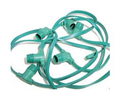 Autour de Minuit 5EEX417 B22 de la Guirnalda Verde de Goma 9m