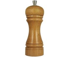 MARLUX 345 - Molinillo de Sal (Haya lacada, triturador de Acero Inoxidable, 14 cm), Acabado de Madera Clara