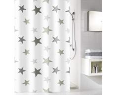 Meusch 2701977305 con Estrellas Cortina de Ducha, 180 x 200 cm, Platin