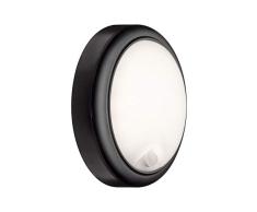 Paulmann Wall Luminaire 94187 Aplique Exterior 230Â V, Detector MOV, IP44 Resistente a Salpicaduras de Agua, lÃ¡mpara Pared 15Â W 3000Â K Blanco cÃ¡lido, plÃ¡stico, Gris