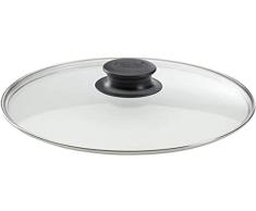 ELO Tapadera sartÃ©n, olla o cacerola de 28cm en cristal con borde de acero inoxidable y pomo en plÃ¡stico, 28x7cm, 1ud.