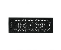 Relaxdays Felpudo Estrecho Goma, Rectangular, Alfombra Escalera, PeldaÃ±os y Escalones, 75 x 25 cm, Antideslizante, Negro, 100%, 1 Pieza