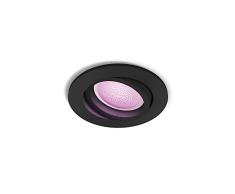 Philips Hue x Lámpara, Hue Centura, Foco Empotrable LED Inteligente, Luz Blanca, Compatible con Alexa y Google Home, Color Negro, 1 Unidad (Paquete de 1)