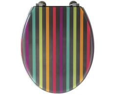 Gelco Design 707618 - Tapa para WC de resina, diseño de rayas