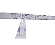 Wenko 5816100 - Ganchos para sistema de perchero con raíl (6 unidades, 3,5 x 3,7 x 1,3 cm), cromado