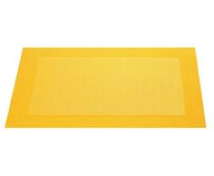 ASA 78073076 - Juego de manteles Individuales de plÃ¡stico Cuadrados, 46 x 33 cm, Color Amarillo