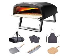 MasterPRO Pizza Oven | Horno para Pizza | Set de Horno de Gas PortÃ¡til de RÃ¡pida CocciÃ³n Hasta 500ÂºC | Incluye Delantal, Agarrador, Cortador, Pala y Tabla de Corte | Pizzas Listas en 60 Segundos