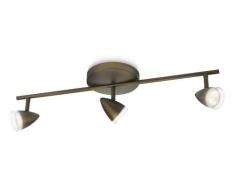 Philips myLiving Maple - Barra de focos, LED, 3 luces, color bronce