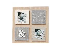 Walther Galerierahmen Bella 4er fÃ¼r 2 Fotos bis 10x10 cm Marco, Madera, MarrÃ³n, 2X 10x10cm