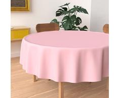 Soleil docre 815235 Mantel Antimanchas Redondo 180 cm Alix Rosa