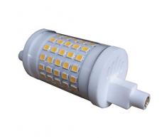 (LA) R7S LED 10W 78mm Regulable Lámpara de reflector. 230V CA, 900 lumenes reales!, 360 grados. (Blanco Calido (3000K), 78mm)