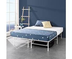 Zinus SmartBase Somier de Cama, Metal, Blanco, 140 x 200 cm