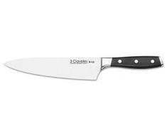 3 Claveles - Cuchillo Cocinero Forjado, Pulido Mate, Acero Inoxidable, lÃ­nea Toledo - (20cm - 8)