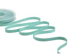 Furlanis - Raso Boutique Lamé, Cinta Decorativa para Embalaje, Favores, Tejido Italiano - Verde Aguamarina, 10 mm x 20 m