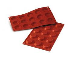 SF013 Molde de Silicona, 15 cavidades con Forma de tartelette, Color Terracota