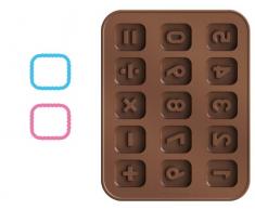 Molde Chocolate con Cortapastas numeros Linea Delicia Kids