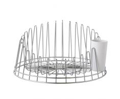 Alessi A Tempo - escurrecubiertos (Escurreplatos de sobremesa, Acero Inoxidable, Color Blanco, Acero Inoxidable, Resina termoplÃ¡stica, Pauline Deltour)