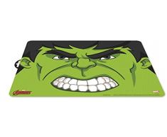 0405, Mantel Individual Character Hulk; Dimensiones 43x29 cms; Producto de plástico Reutilizable; Libre bpa.