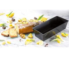 Dr. Oetker Molde Rectangular/Plum Cake, Antiadherente recubierta, Negro, 25 cm