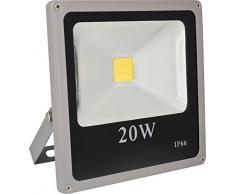 Garza Lighting - Foco proyector COB LED para uso exterior, potencia 20W, protección IP66, luz neutra 4000K