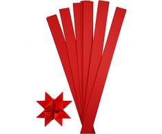 CREATIVE Tiras de papel para manualidades (25 mm, 100 unidades), color rojo