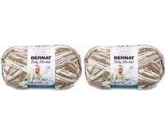 BERNAT - Manta para bebé (2 unidades, 300 g cada bola, castillos de arena pequeña, 600 g)