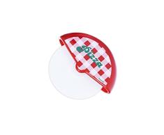 FISURA â Cortador de pizza original. Cortapizza con rueda divertido. Cuchillo para pizza de acero inoxidable y ABS. Medidas: 7,5 x 5,5 centÃmetros. (Vichy, rojo)