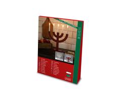 Konstsmide 3936-572 - Candelabro (5 bombillas transparentes, 230 V, para interiores, cable blanco), color rojo oscuro