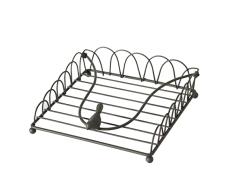 Boltze Ria 6685200 - Servilletero (2 piezas, varios tamaÃ±os, metal hierro, forma cuadrada)