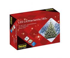Idena 8325058 - Guirnalda LED de 16 m para interiores y exteriores, luz color blanco cálido