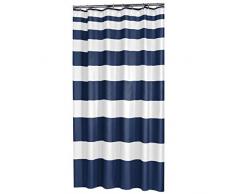 Sealskin Cortina de Ducha Nautica, 180 x 200 cm, Poliéster, Blanco y Azul