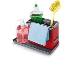 Metaltex Tidy-Tex - Organizador Modular de Limpieza de Cocina, Rojo