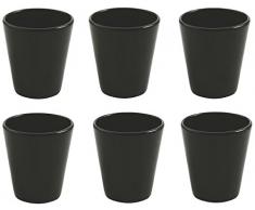 Villa dEste Home 2402275 Cancún Juego de 6 Vasos en Negro