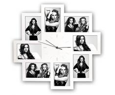 Zep Trieste Reloj, Madera, Blanco, 51.4x51.4x3 cm