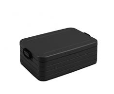 Mepal - Fiambrera Take a Break Extra Large - Lonchera para llevar - Lunch Box para 6 Sandwiches o 12 Rebanadas de pan - Meal Prep - Apto para Lavavajillas - 2000 ml - Nordic Black