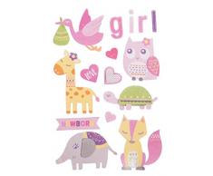 Rayher 50083262 Pegatinas de papel 3D, diseño de bebé, color rosa, 15 unidades, con efectos, SB-Btl