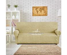 PETTI Artigiani Italiani - Fundas Sofa, Fundas de Sofa, Funda Sofa 2 Plazas, Crema, Fundas Sofa Elasticas, Tejido Jacquard, 100% Made in Italy