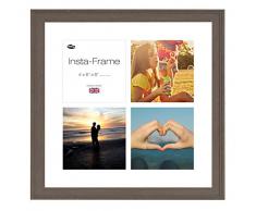 Inov8 16 x 40,64 cm Insta-Frame Austen marco para Instagram 4/de estampado a cuadros de fotos con paspartú blanco y blanco con borde, 2 unidades, Mid gris