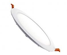 (LA) Panel LED redondo plano, 18W, 1600 lumenes reales! driver incluido. Corte standard 200mm. (Blanco Neutro (4500K), 1 Unidad)