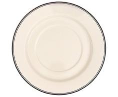 Villeroy & Boch Design Naif Plato para taza consomÃ©, 19 cm, Porcelana Premium, Blanco/Negro