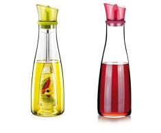 Tescoma Vitamino Aceitera, 9.1x9.1x25.5 cm & VINAGRERA 500ML VITAMINO, Colores Variados, 500 ml