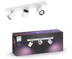 Philips Hue â Lámpara inteligente, Hue Argenta, Foco LED Inteligente, Luz Blanca y de Color, Compatible con Alexa y Google Home, Color Blanco con Negro