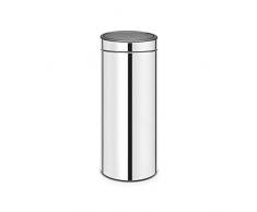 Brabantia Touch Bin Cubo de Basura, 30 litros, Inoxidable, Acero Brillante, 32 x 29.5 x 72 cm