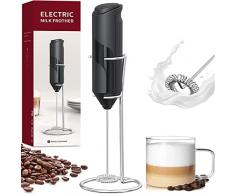 Espumador de Leche Eléctrico de Mano, KKNE Mini Batidora Portátil, Batidor espumador con motor de 14000 RPM para Café, Matcha, Latte Cappuccino, Chocolate caliente