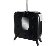 Spirella colección Cube, Dispensador de Papel higiénico con escobilla 37x14x52,5 cm, ABS, Negro, 37X14X52.5 Cm