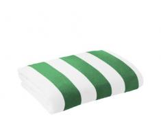 Fleuresse Frottier 2926 FB. 15 - Toalla para Sauna (90 x 200 cm), diseño de Rayas, Color Verde y Blanco